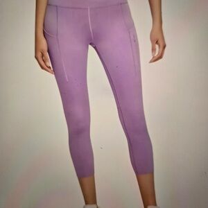 Nike Women’s Go Firm support High Waisted Purple Cropped Leggings